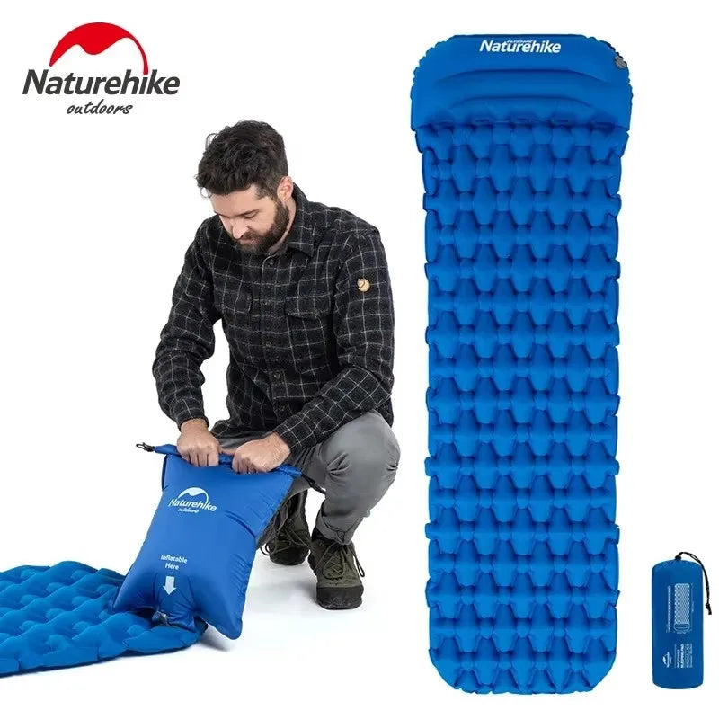 Naturehike Camping Inflatable Mattress Bed Outdoor Air Mattress Folding Tourism Mat Folding Mattress and bag