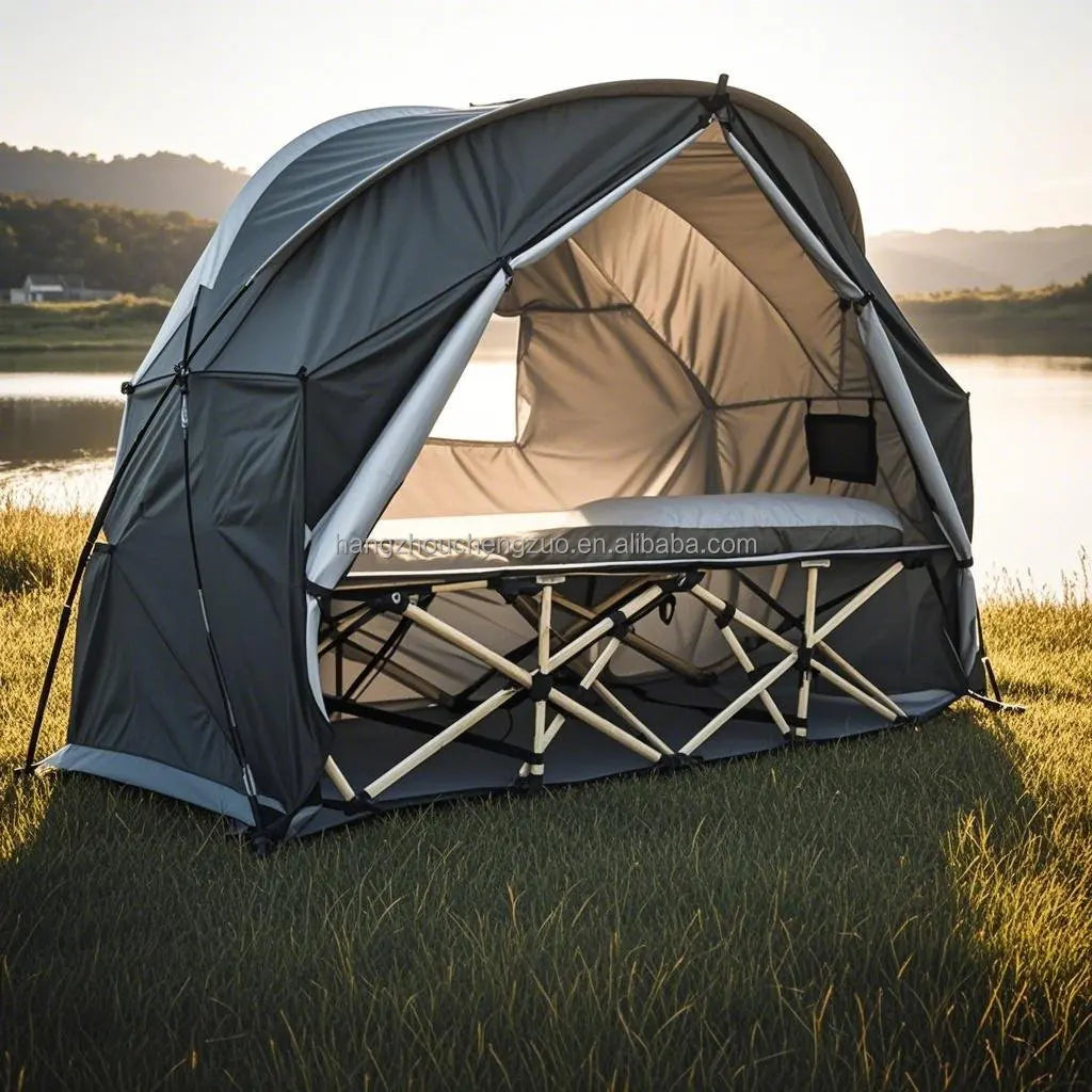 4-in-1 Camping Cot Tent, Foldable 1 Person Camping Tent, Tent Cot Folding Off the Ground Tent,Fishing Tent,Sleeping Bed Tent