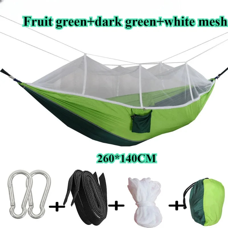 Outdoor Mosquito Net Hammock Camping With Mosquito Net Ultra Light Nylon Double Camping Aerial Tent Portable Travel Outdoors