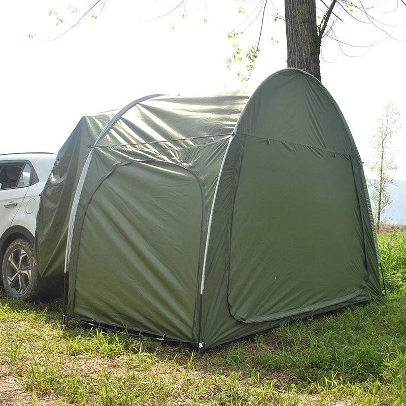 Car Rear Tent with Floor, SUV Back Tent Stand, Freely Hatchback Tent, Generous Vertical Height, Reliable in All Elements