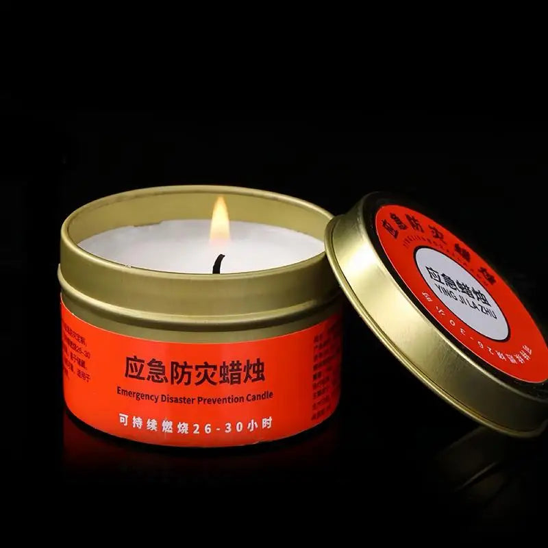 Camping Candles Survival 30 Hour Home Candles Lighting Long Burning Windproof Camping Slow Burn Tea Light Light & Heat Source