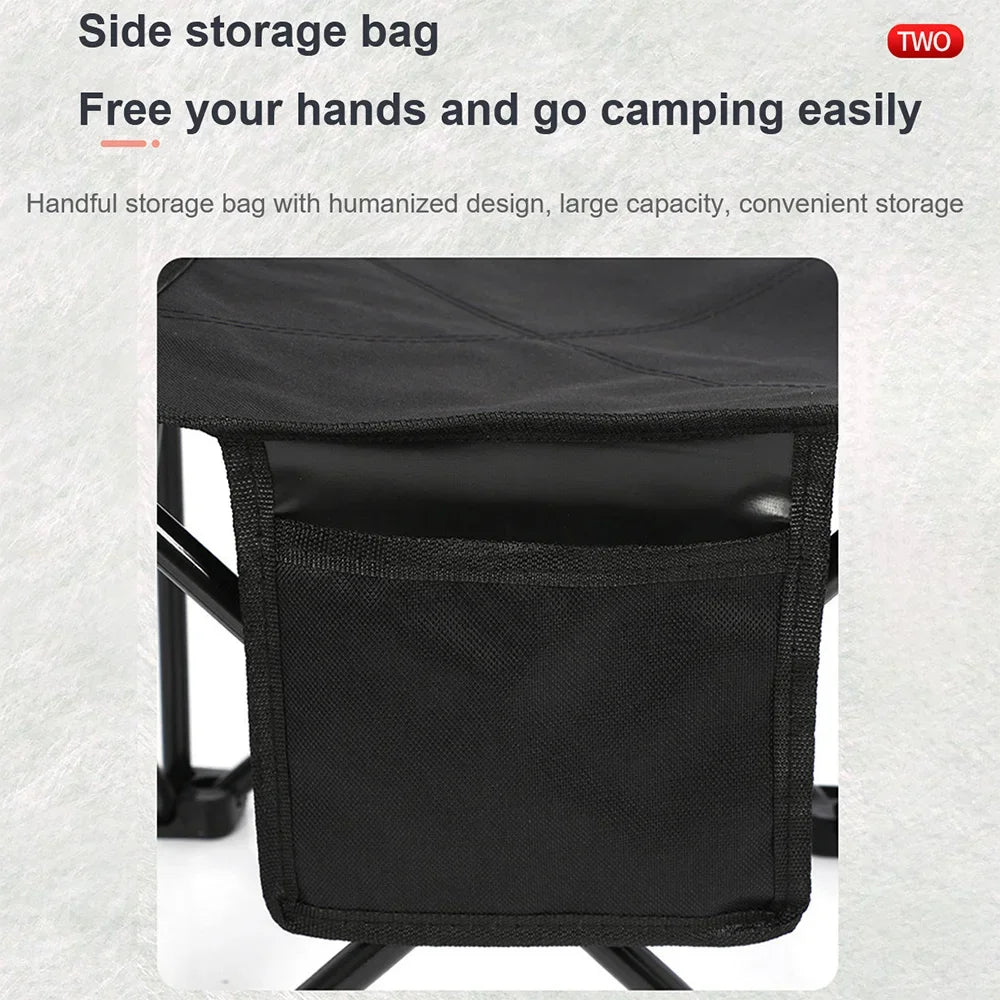 Camping Chair Outdoor Folding Beach Multifunctional Lazy Chair Easy Storage Fishing Chair Picnic Camping Equipment