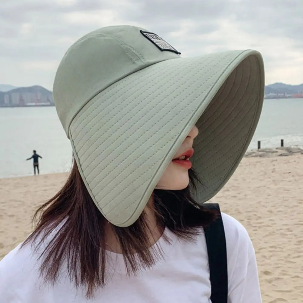 UV Protection Women Hat Fashionable Visor Big Brim Summer Hats Outdoors Sun Protection Breathable Sun Protection Caps