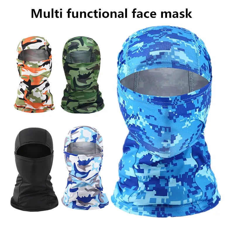 Men's Tactical Baraklava Mask Summer Sunscreen Leggings Hiking Scarf Motorcycle Bicycle Helmet Wind Hat Fishing Hat
