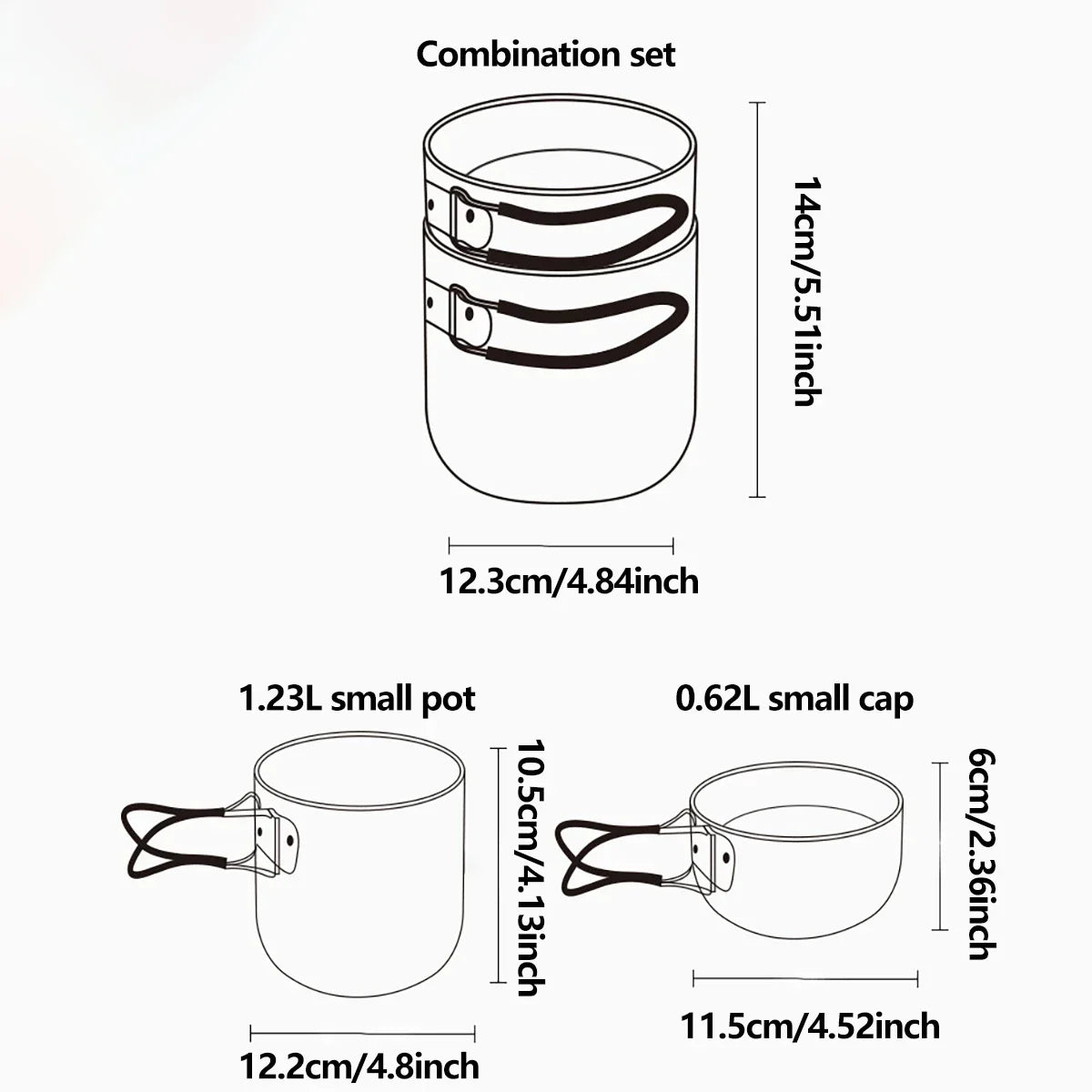 Camping Cookware Set Outdoor Pot Tableware Kit Cooking Water Kettle Pan Travel Cutlery Utensils Hiking Picnic Tourist