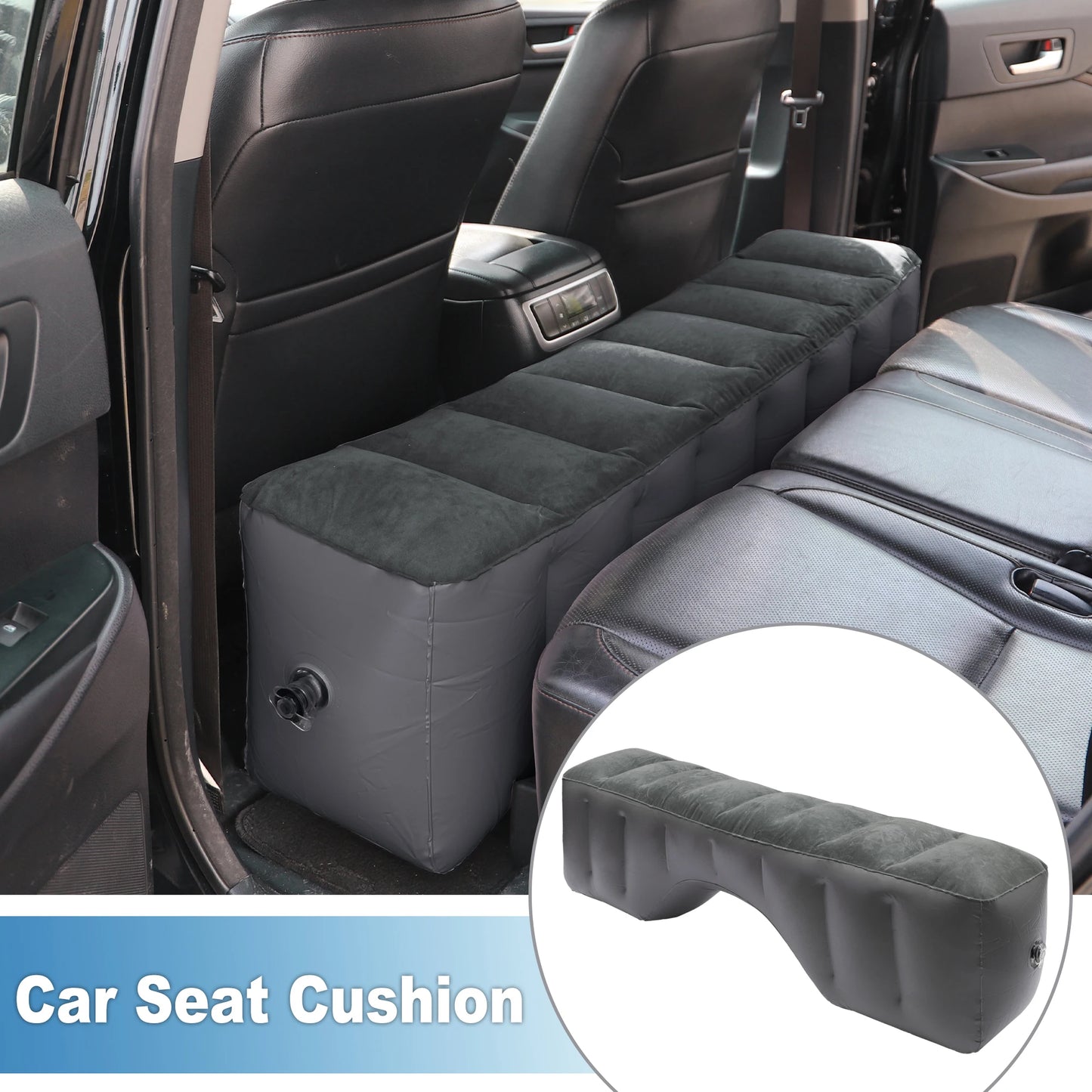 UXCELL Car Mattress Sleeping Mat Comfortable Rear Seat Air Bed Pad Air Cushion for Napping Travel Gray Automotive Accessories