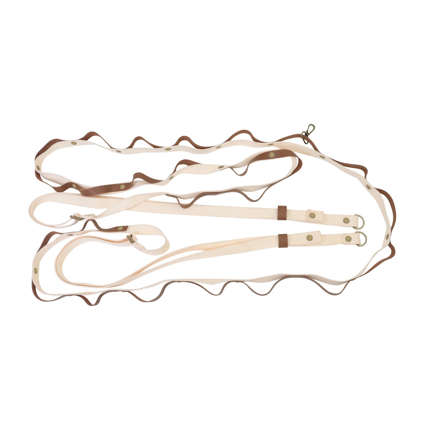 Outdoor camping clothesline travel leather PU canopy camping camping equipment webbing camouflage tent lanyard