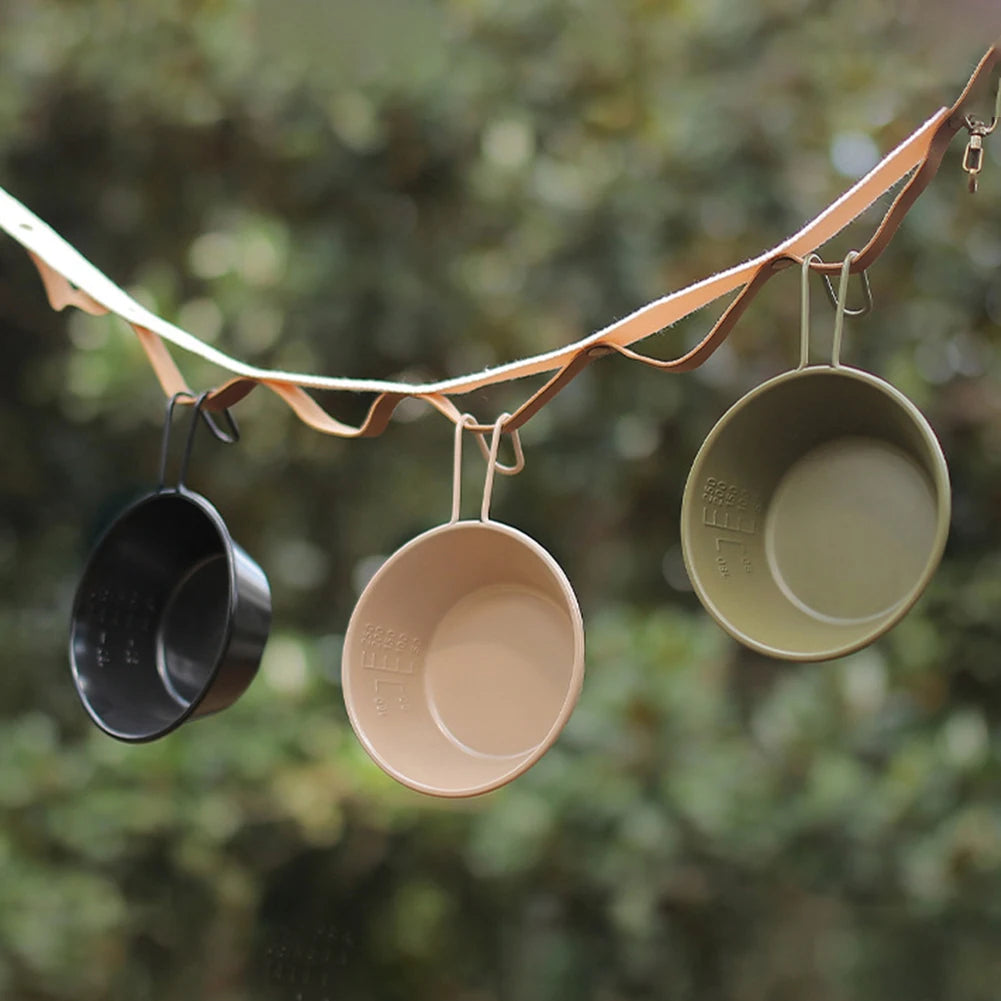 300ML Camping Bowl Stainless Steel Camping Sierra Cup with Folding Handle Ultralight Camping Tableware for Camping Backpacking