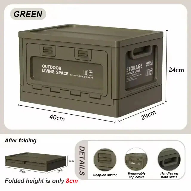 Camping Storage Box, Trunk Organizer, Camping Picnic Camping Box, Car Folding Outdoor Bench and Chopping Board