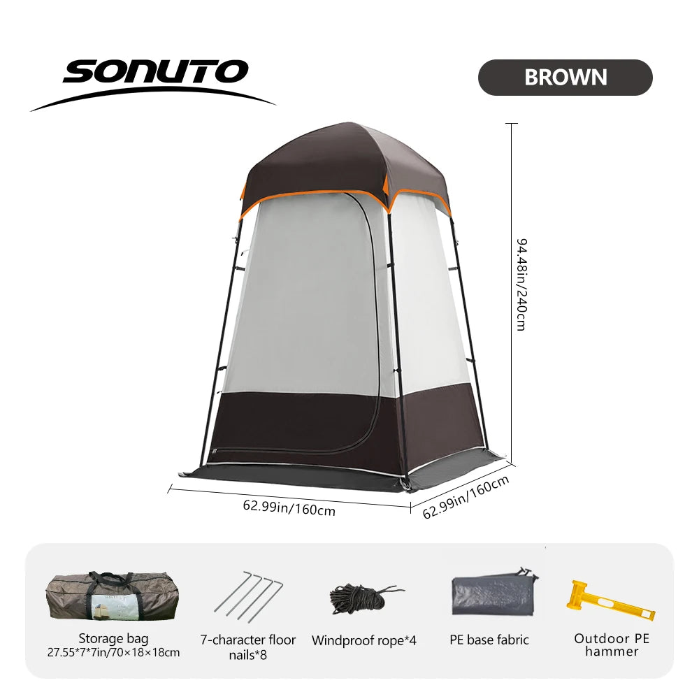 Portable Shower Tent for Outdoor Bathing Camping Toilet Pop-Up Privacy Shelter Beach Dressing Room Waterproof Lightweight WC