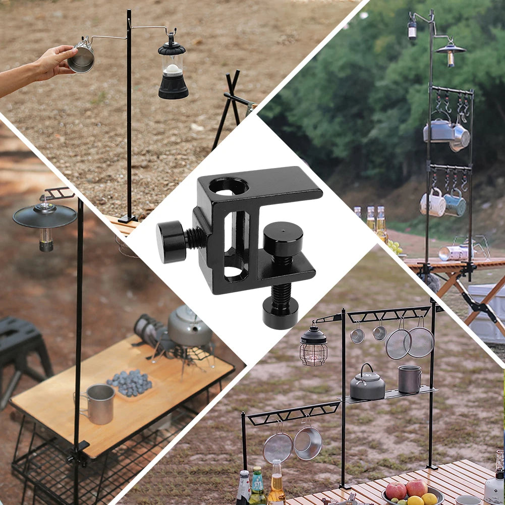 Camping Lamp Table Clip Table Clamp Light Stand Multifunction Desk Lamp Mount Aluminum Alloy Heavy Duty for Camping Picnic