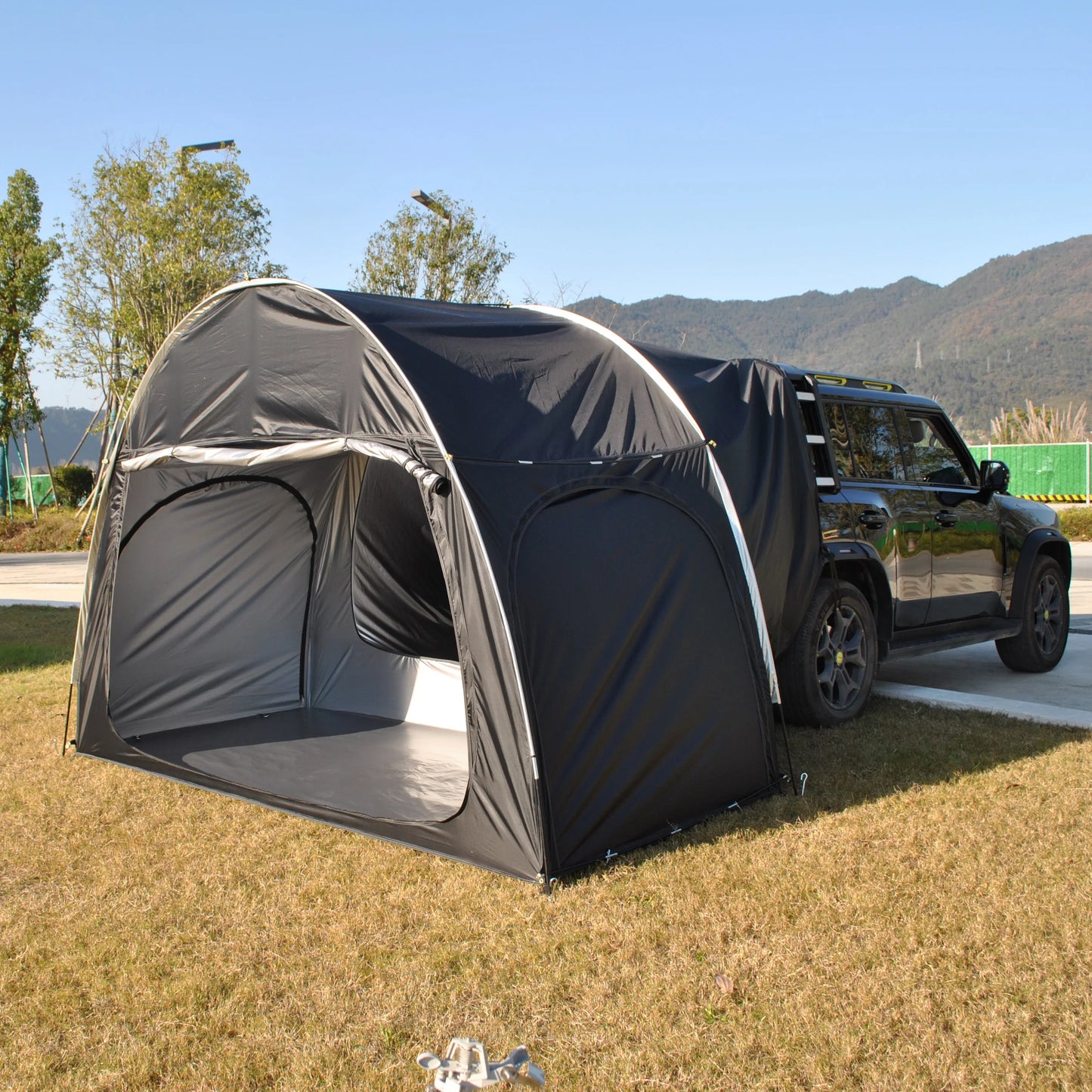 SUV Car Tent for Camping, SUV Tailgate Shade Awning Tent, Outdoor car Tent with Three Door Design, Vehicle Camping Tents