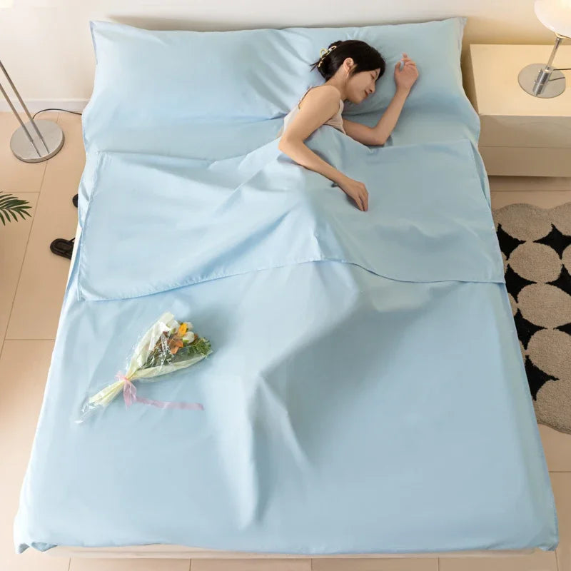 Adult Sleeping Bag for Outdoor Travel Hotels Cotton Sheet Liner Summer Ultralight Envelope Portable Sanitary Bag