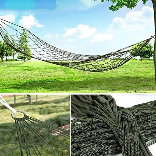 2025 Portable Outdoor Sport Hammock, Camping Hammock Mesh Net for Garden Beach Yard Travel Swing Hanging Bed