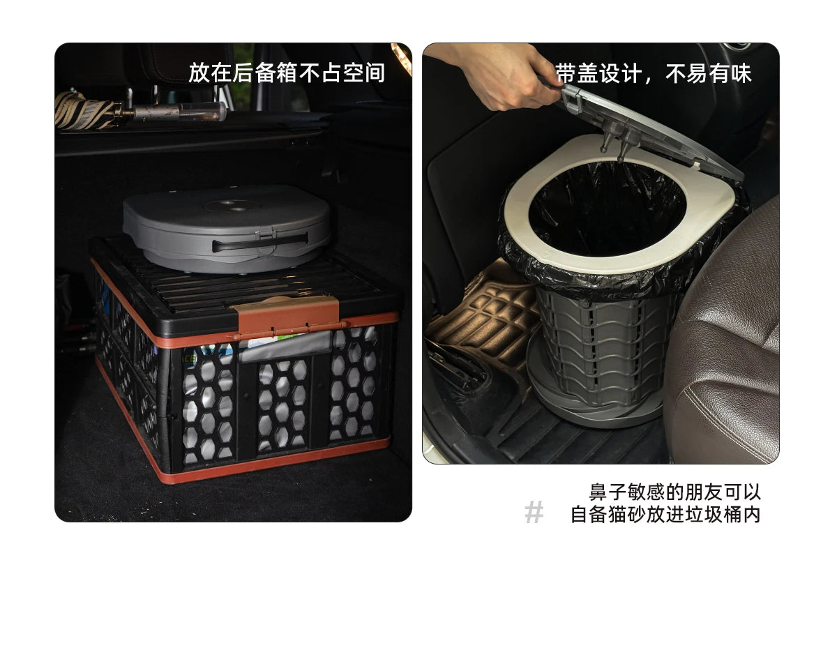 Ultra-Light Foldable Camping Toilet – Portable Outdoor Toilet for RV, Hiking, Emergency, Multi-Function As Stool