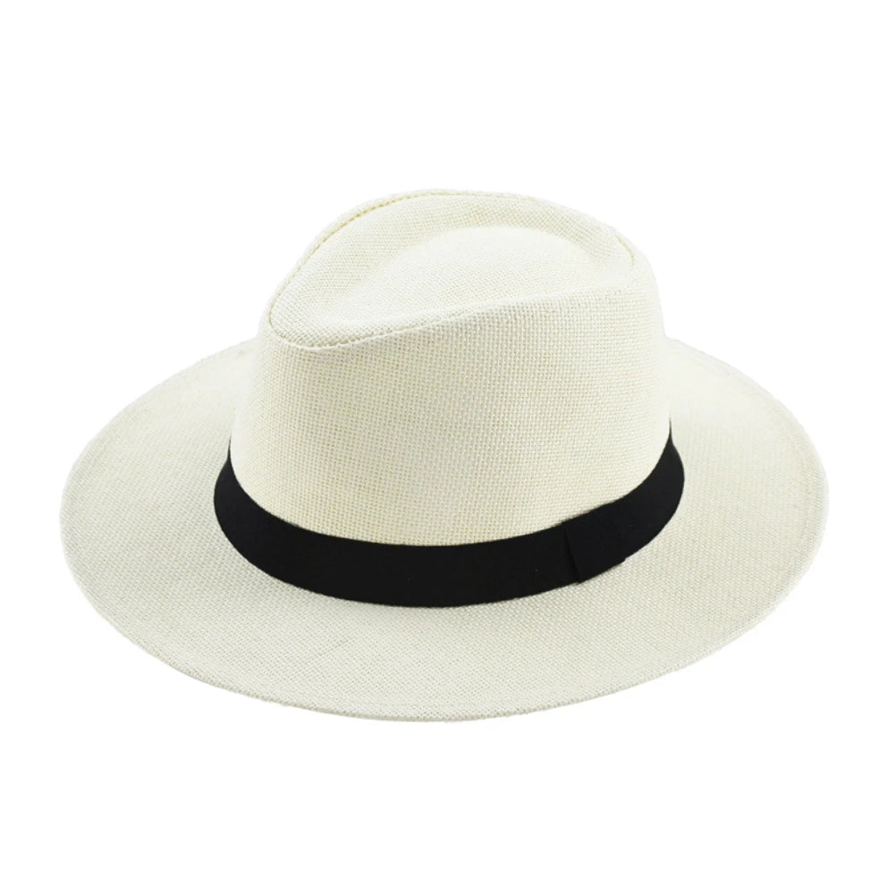 Summer Breathable Sunscreen Straw Hat for Men and Women  Fashionable Sun Protection and UV Protection Hat Panama Hat