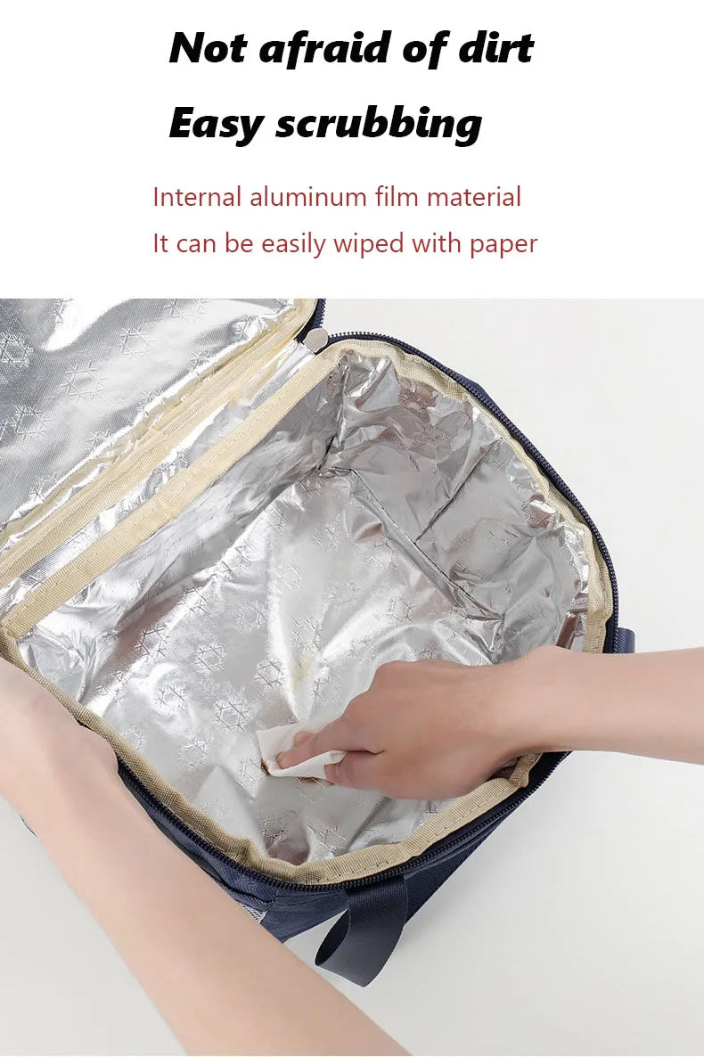 Outdoor Camping Picnic Bag Portable Lunch Bag Food Thermal Insulated Box Food Storage Bags Bento Pouch Dinner Container Handbag