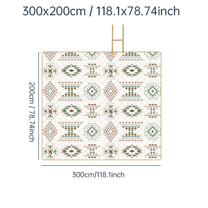 Outdoor Picnic Blanket, Foldable Blanket Checkered Picnic Mat, Suitable for Beach, Camping, Lawn Park Accessories