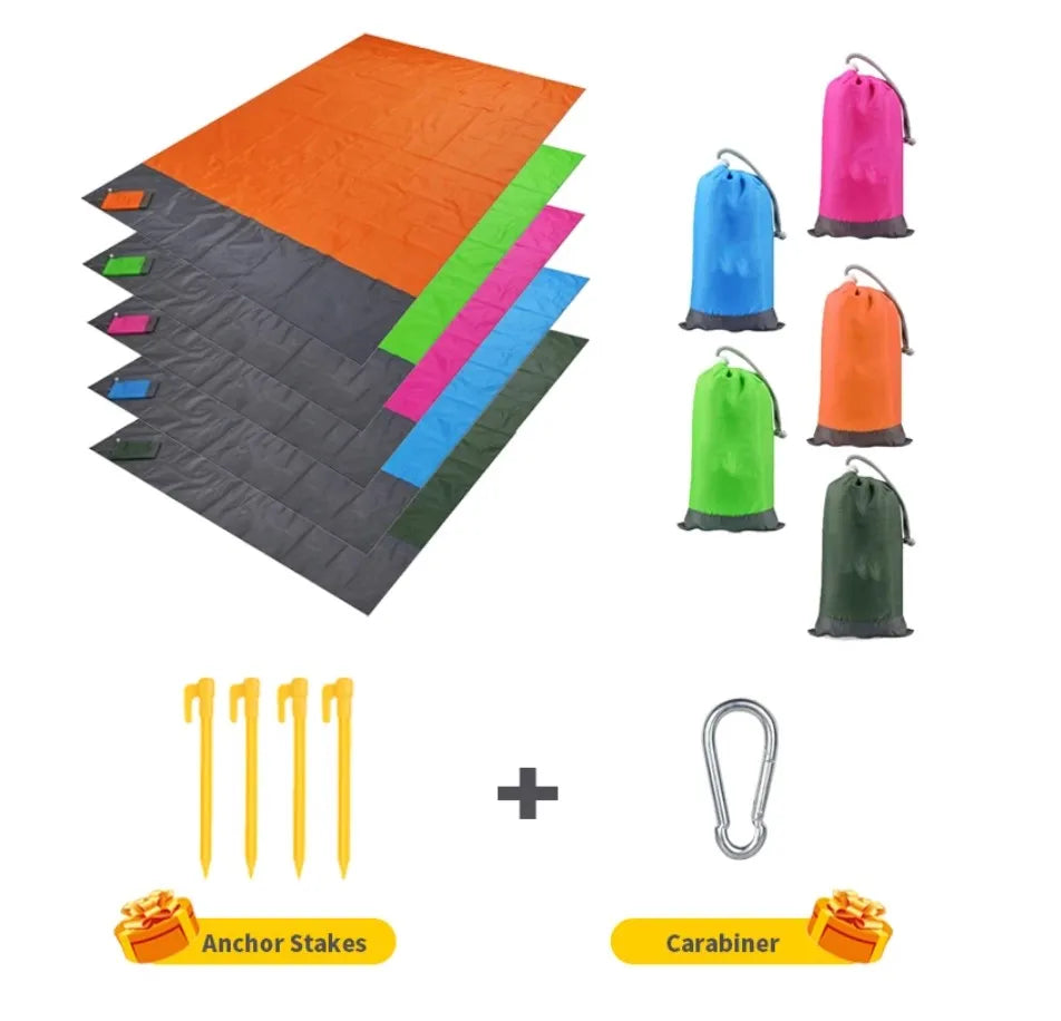 Waterproof Camping Mat Beach Blanket Outdoor Portable Lightweight Mattress Picknic Blanket Tourism Ground Carpet Folding Tent
