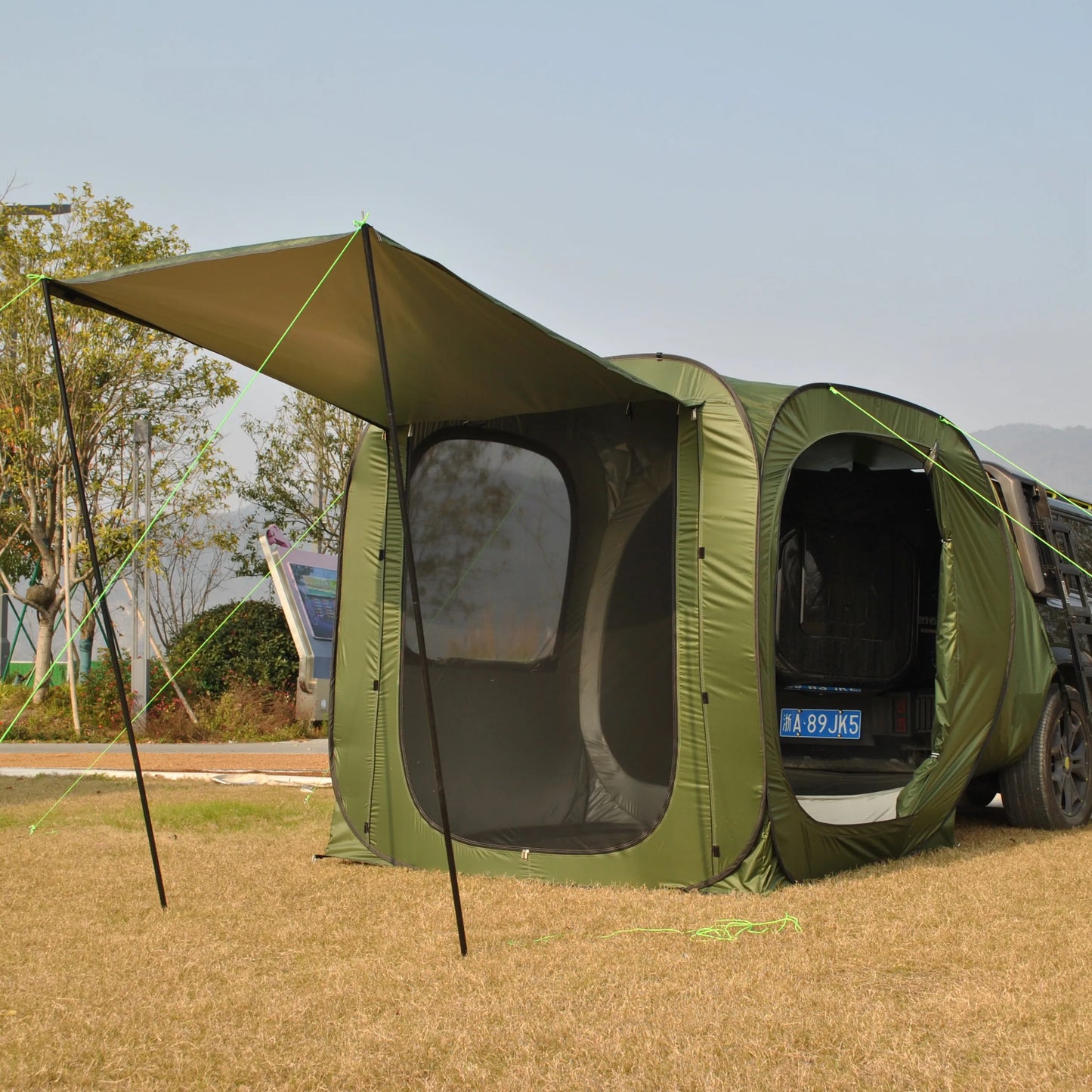 Suv Camping,tent one touch， camping trip, tram for 4 people, automatic, instant start, no need to build rear extension car, tent