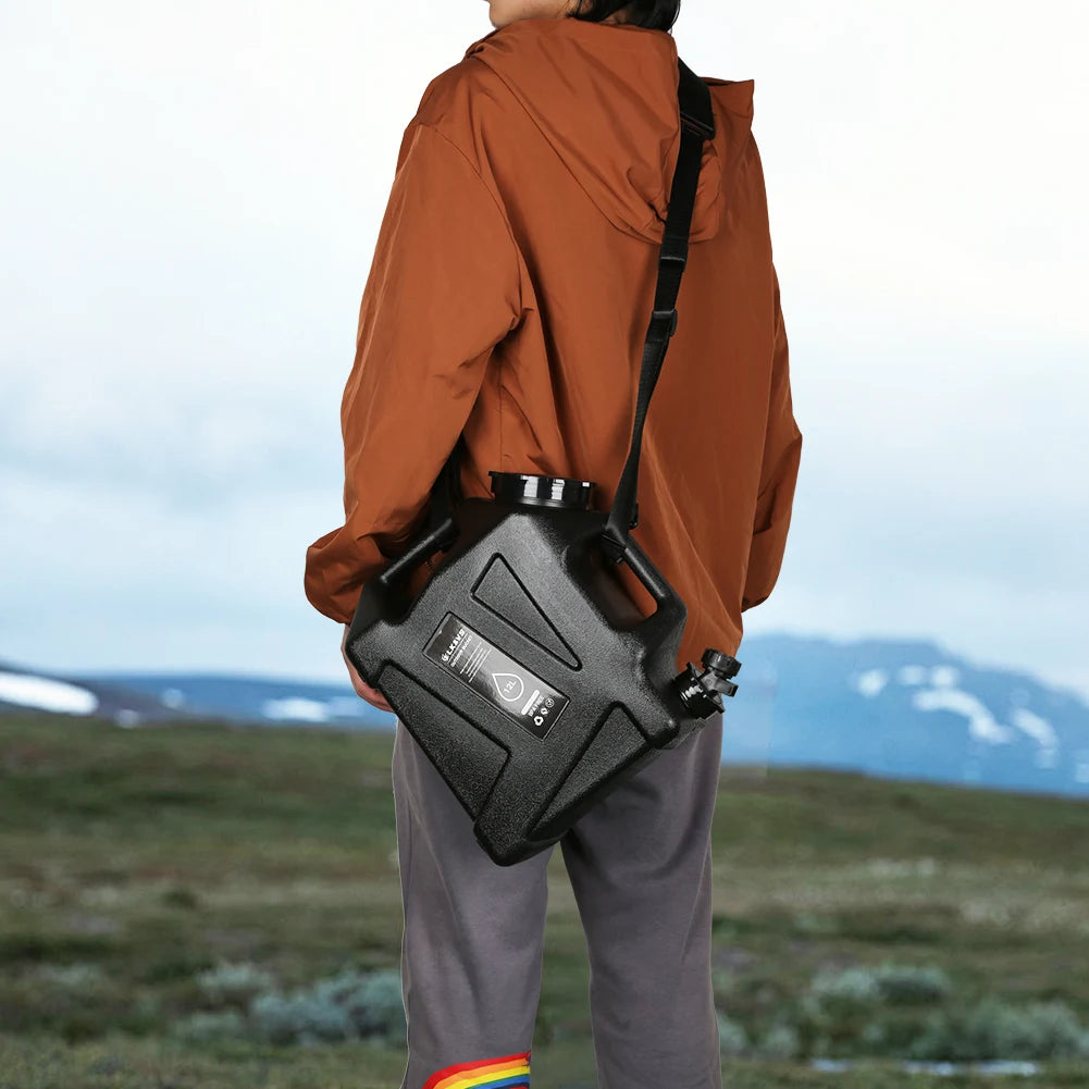 12L Water Bottle Camping Large Capacity Water Pouch With Faucet Food-Grade Car Water Tank Camping Bucket Emergency Water Tank