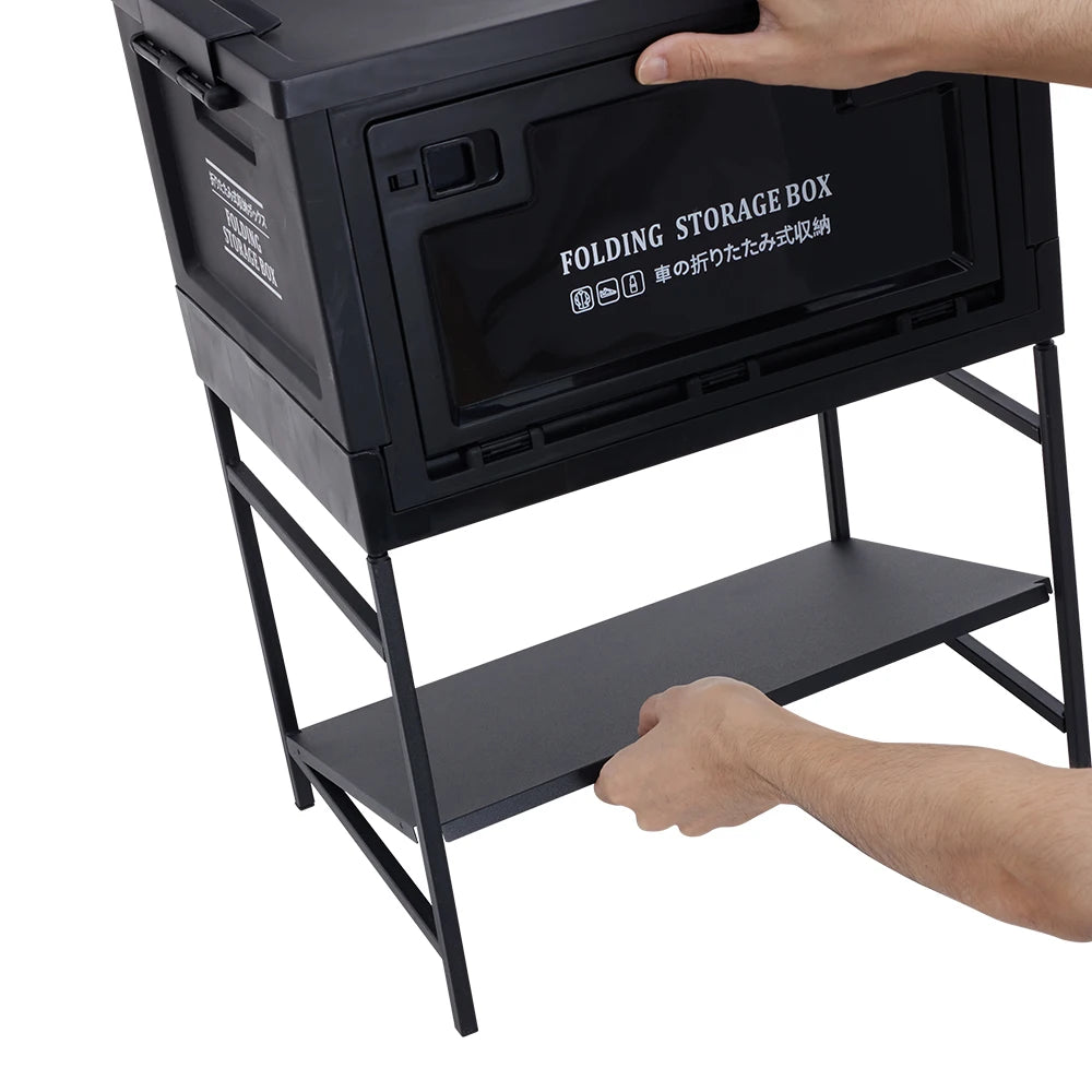 【Breeins】Outdoor Camping Folding Storage Box Thickened Folding Table Camping Storage Table Tableware Storage Camping Equipment