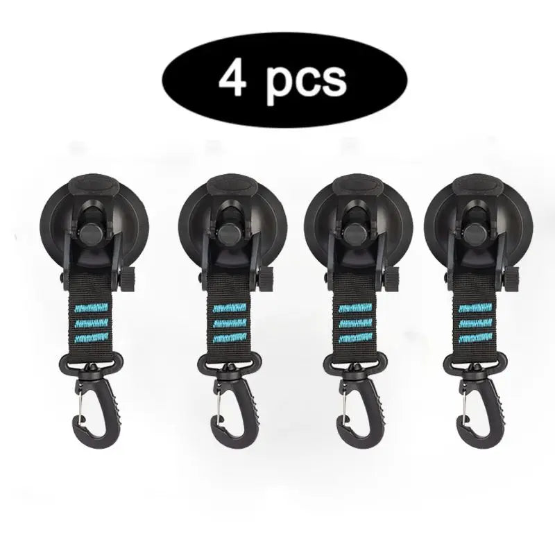 4Pcs Car Tent Suction Cups Buckle Side Round/Triangular Awning Anchors Outdoor Camping Tent Suckers Anchor Securing Hook