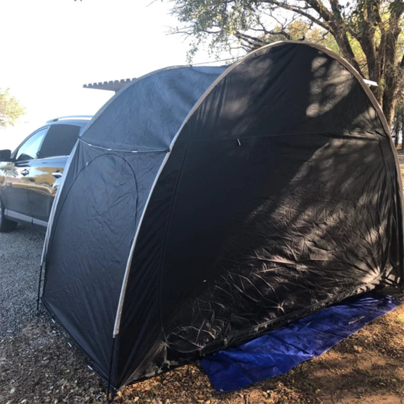 Car Rear Tent with Floor, SUV Back Tent Stand, Freely Hatchback Tent, Generous Vertical Height, Reliable in All Elements