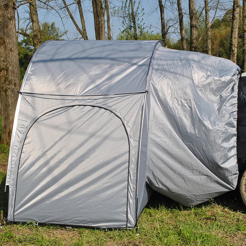 Car Rear Tent with Floor, SUV Back Tent Stand, Freely Hatchback Tent, Generous Vertical Height, Reliable in All Elements